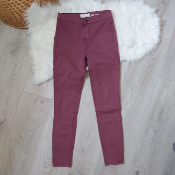 Garage Vintage Cotton Burgendy Ankle Length Jeggings - Picture 2 of 8